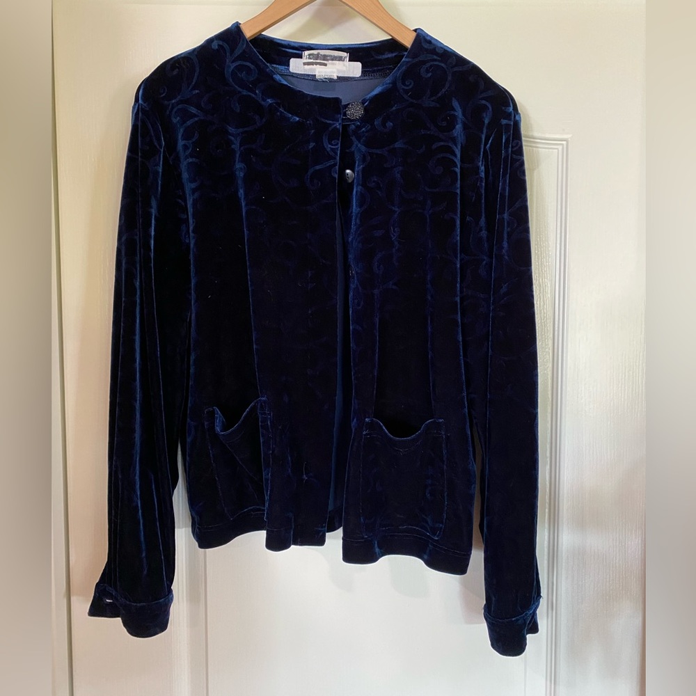 VINTAGE Velvet Button Up Over-Shirt from the Bay | M